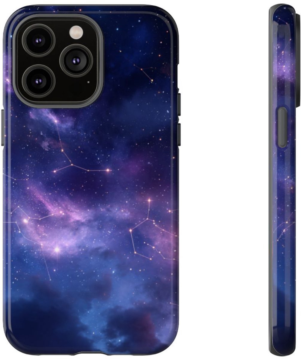 Sterrenhemel met Sterrenbeelden – Telefoonhoesje Geschikt voor iPhone 14 Pro Max