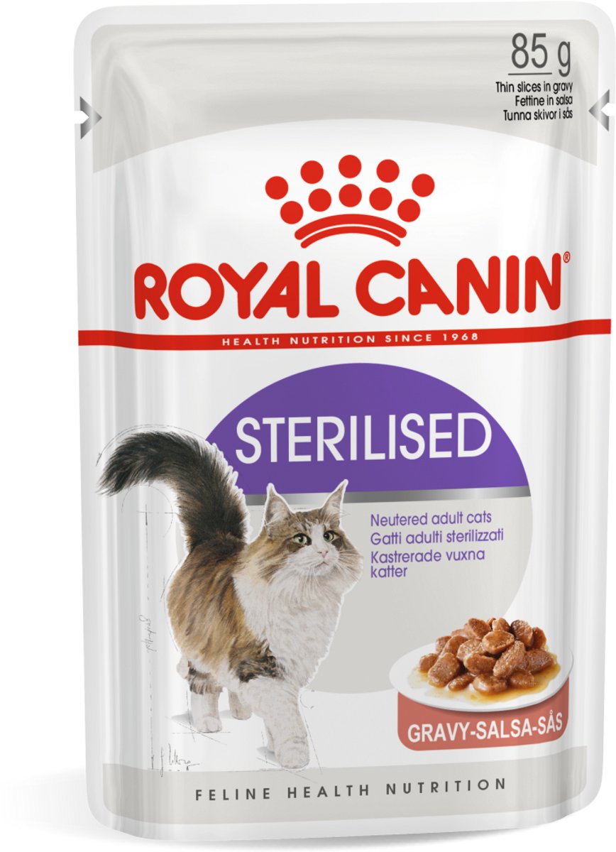 12x85g Sterilised in Saus Royal Canin Kattenvoer