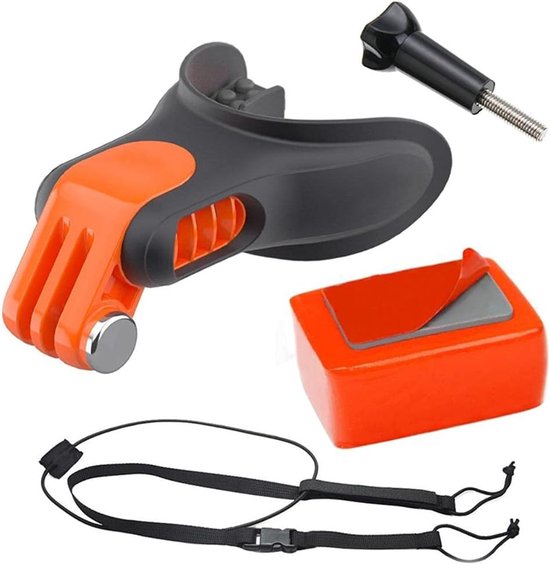 Support buccal Surf et Patinage , adaptateur pour embout buccal de Surf et de tir, Accessoires de vêtements pour bébé de Photographie compatibles avec GoPro Hero, Oranje