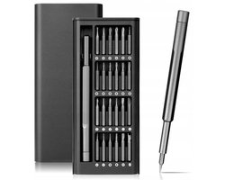 Professioneel 24-Delig precisie magnetische Schroevendraaierset - Mini Schroevendraaier Set - Kruiskop - Platte kop - Professioneel gereedschap voor o.a. Laptop / Camera / Smartphone / iPhone / Tablet / Macbook / Brillen / Horloges / Uurwerk