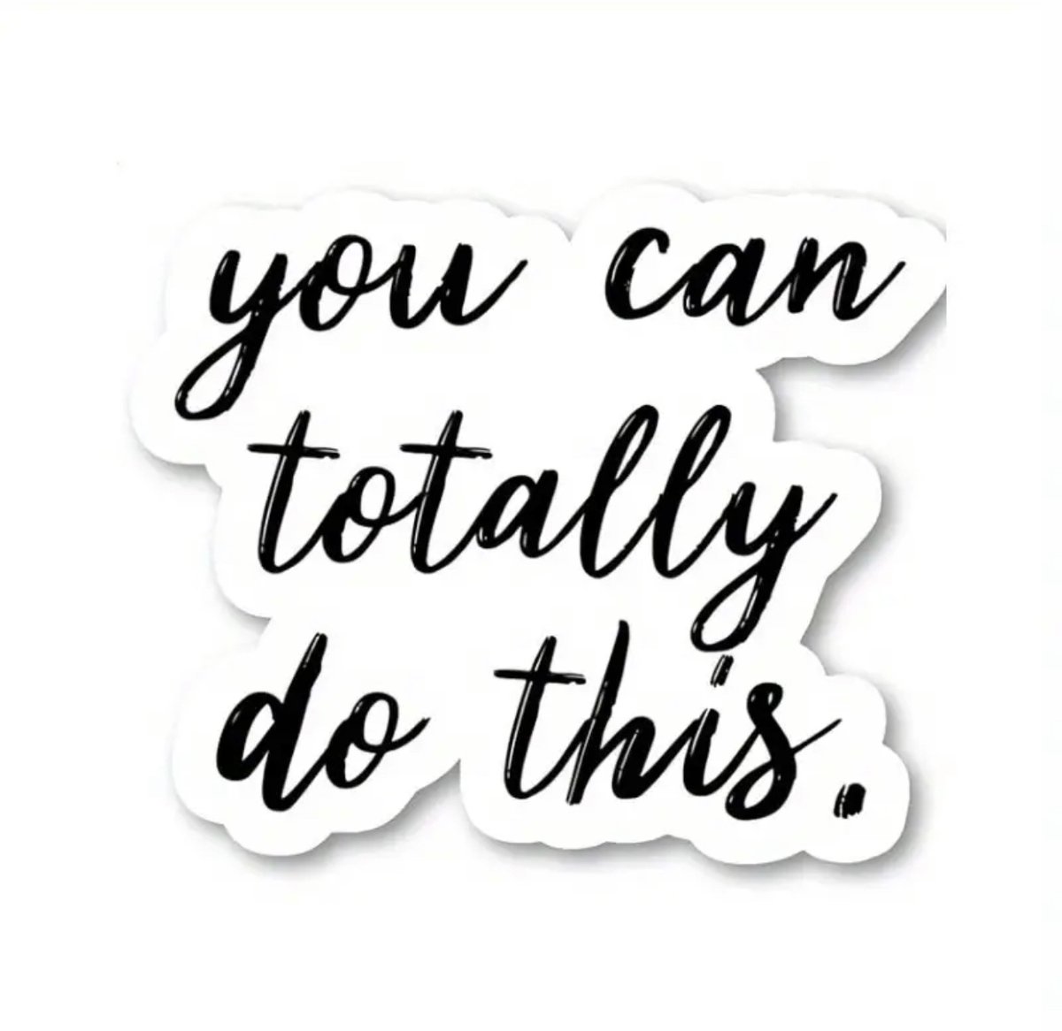 GoedeDoelen.Shop | Sticker You Can | Motivatie Sticker | You Can | Afmeting: 5,3 x 6,4 CM | Reminder | Bumpersticker | Spiegelsticker | Autosticker | Laptopsticker | Mental Health | Cadeau