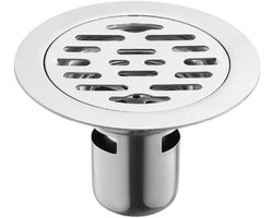 Ronde roestvrijstalen vloerafvoer voor de badkamer - Oude badkamerrenovatie Geurverwijderaar - Afvoerdeksel voor wasmachine - Badkamer - 11,8 * 6 cm