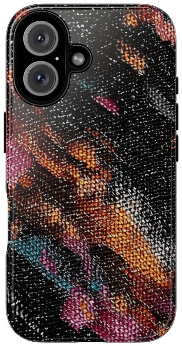 Abstract Kleurrijk Textielpatroon – Telefoonhoesje Geschikt voor iPhone 16