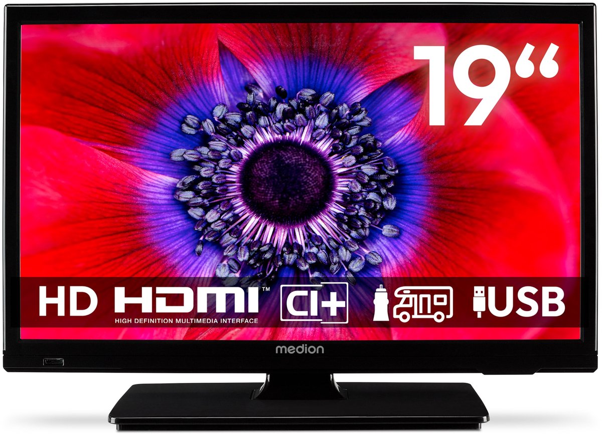 MEDION 47 cm (19 inch) HD TV (perfect voor camping, camper, - MEDION - €109,95