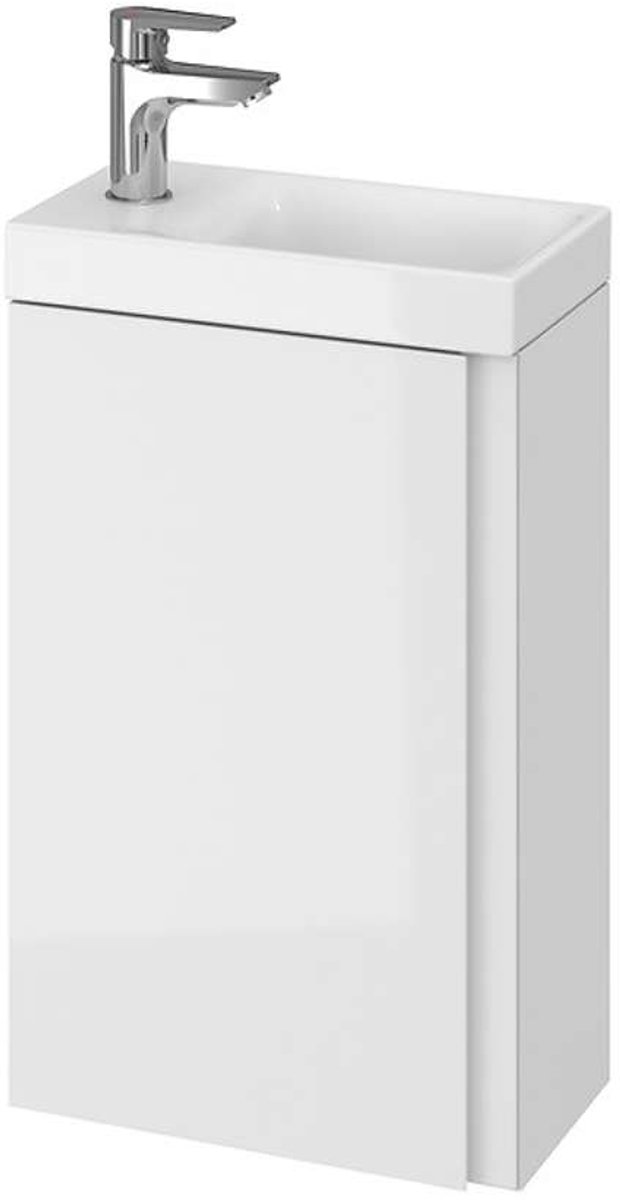 Cersanit Moduo - Kast met wastafel, 59x39x22 cm, 1 deur, L/R scharnieren, wit S801-218-DSM