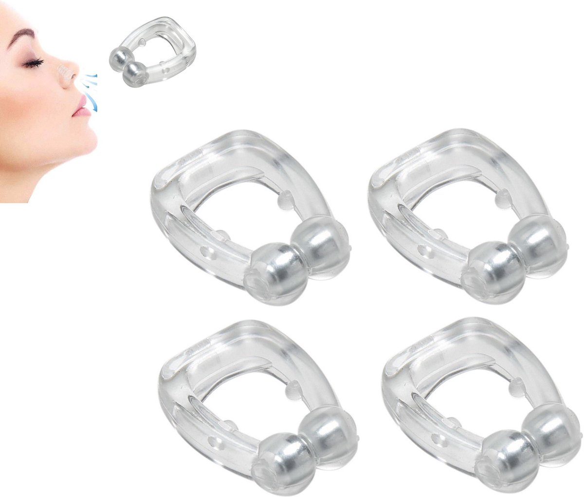 Hypify® | Anti-snurk neus clip | Magnetisch | Werkt Tegen Snurken | Een Betere Nachtrust - 4 Stuks