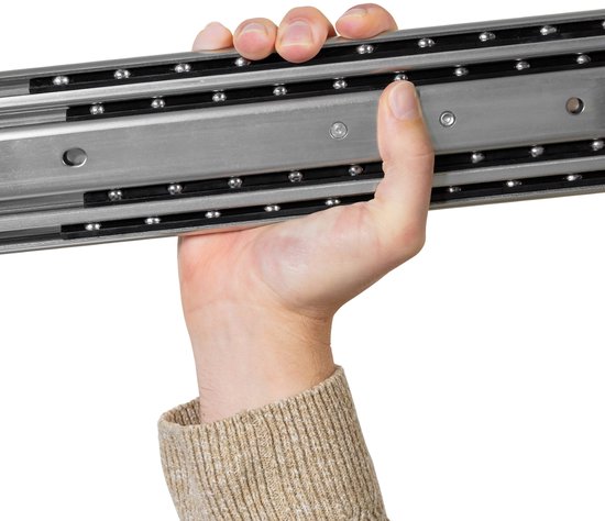 Set de glissières de tiroir de 250 kg 300 mm 12 pouces avec serrure et entièrement extensibles - Rails de tiroir courts et robustes à roulements à billes verrouillables 30 cm 12"