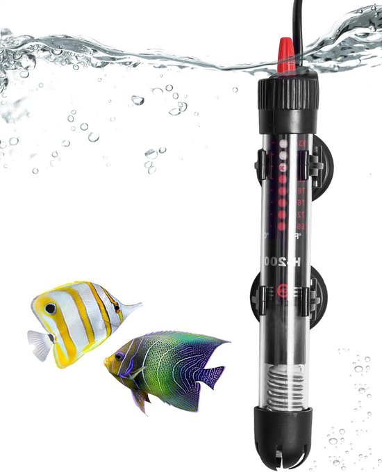 Cuhostki - 1 Stuk - Aquariumverwarming - Verwarmingselement - Dompelaar - Aquarium Verwarmingselement Met Thermostaat - Zwart - Kwaliteitsglas - 25W - 220V - Europese Norm - Precis