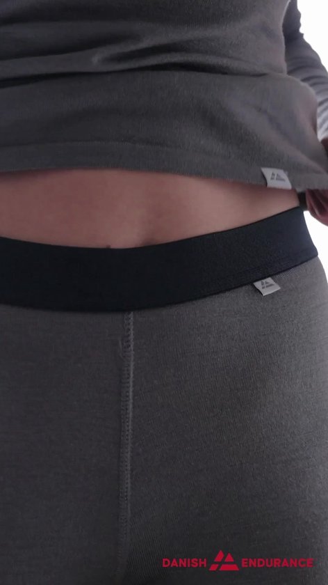 DANISH ENDURANCE Thermoset voor Dames - van Merino Wol - Ademend - Grijs - Maat S