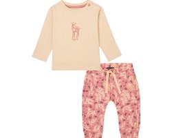 Noppies Babysetje: Shirt Firgas en Broek Frias Slim Fit Old rose maat 86