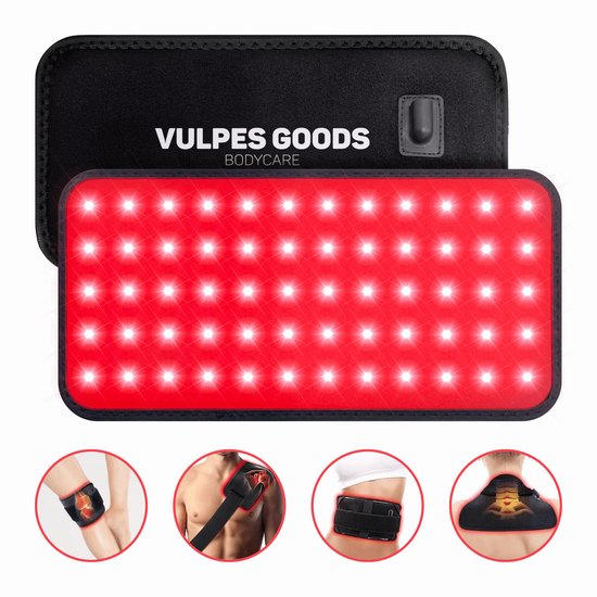 Vulpes Goods® BodyCare - Draagbare Infrarood Rugband - Infraroodband - Infraroodtherapie - Infraroodlamp - Roodlicht therapie - Warmteband - Red Licht Therapy - Onderrug, Schouders, Nek, Benen - PRO