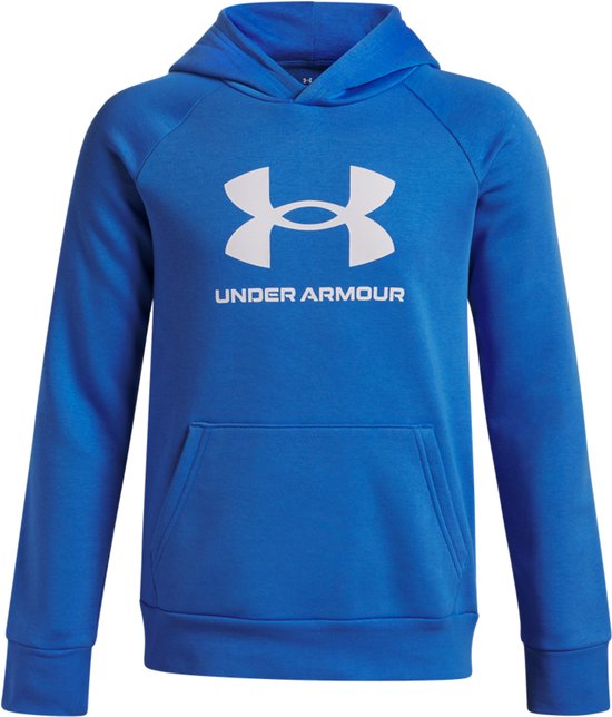 Sweat à capuche unisexe Under Armour UA Rival Fleece BL - Blauw - Wit
