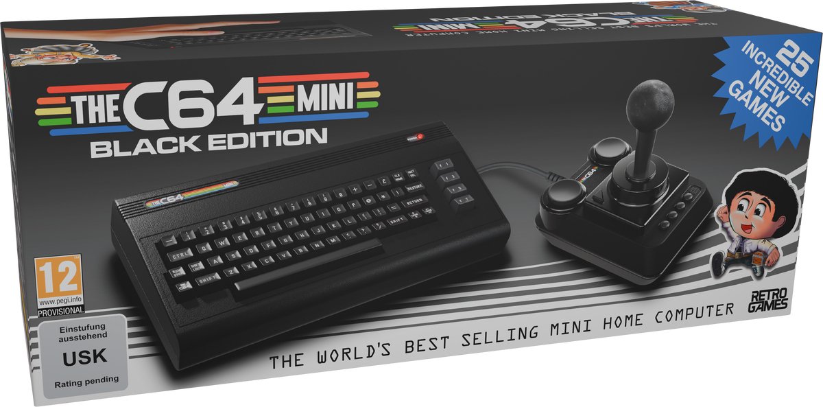 Atari THEC64 Mini - Black Edition - Home computer - 25 games