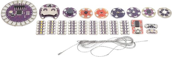 Kit Elettronico Lilypad Per Cucire | Impara I Circuiti Con LED E Filo Conduttivo | Set Fai-da-te Tessuti Intelligenti