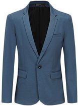 ALLTHEMEN Heren Blazer - Blazer Met Één Knoop - L