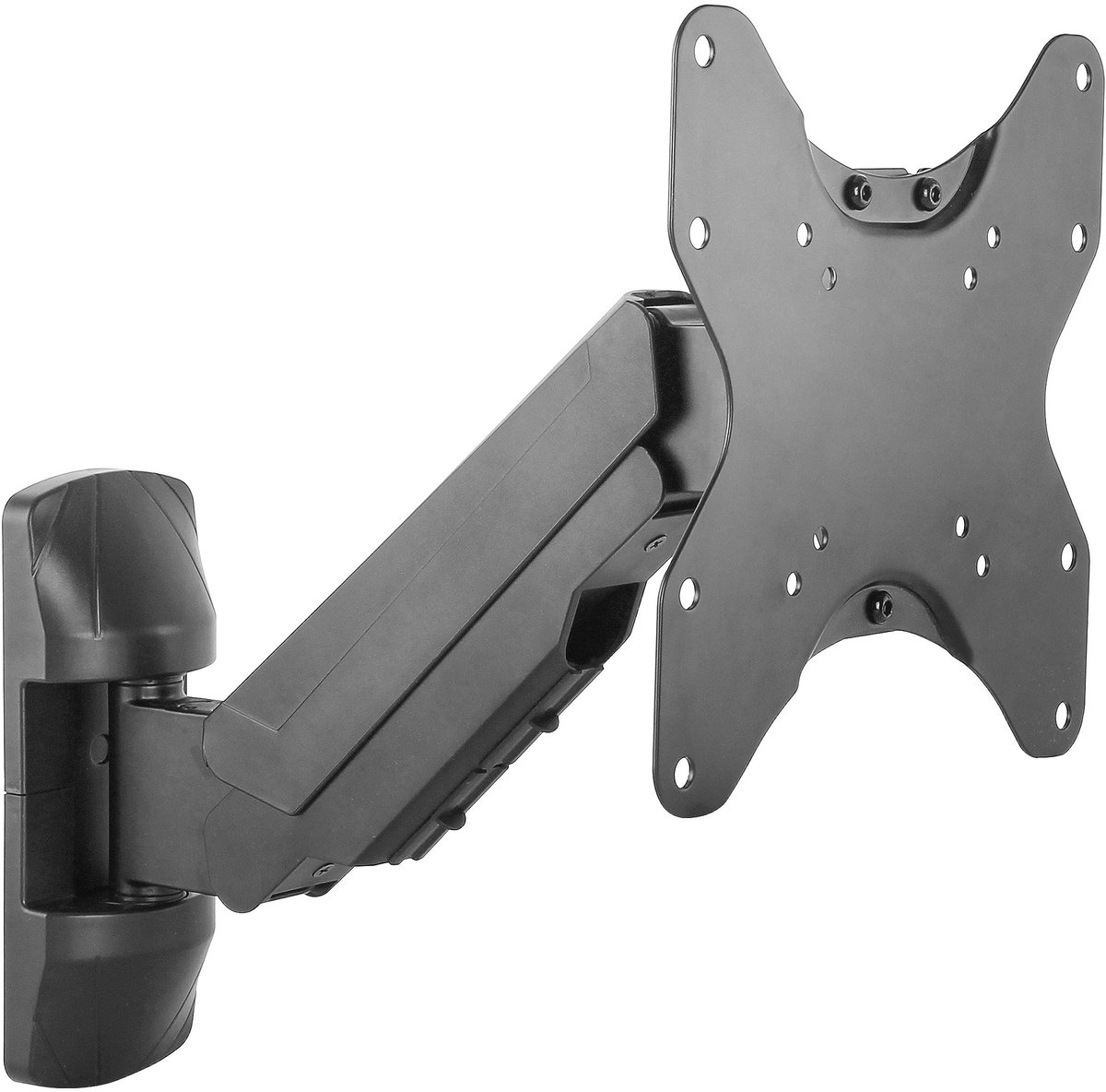 RICOO TV muurbeugel draaibaar met gasdrukveer voor 23-43 inch TV's muurbeugel S4522 monitorarm kantelbaar plat slim gebogen OLED-scherm tot 30 kg & VESA 200 x 200