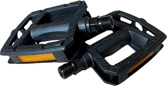 Fietspedalen - Anti-Slip Fietspedalen Set met Reflectoren - Zwart - Set Fiets Pedalen - Mountainbike Sport - Fietstrappers - Losse Trappers - 2 STUKS (Luxe Zwart) — afbeelding 2