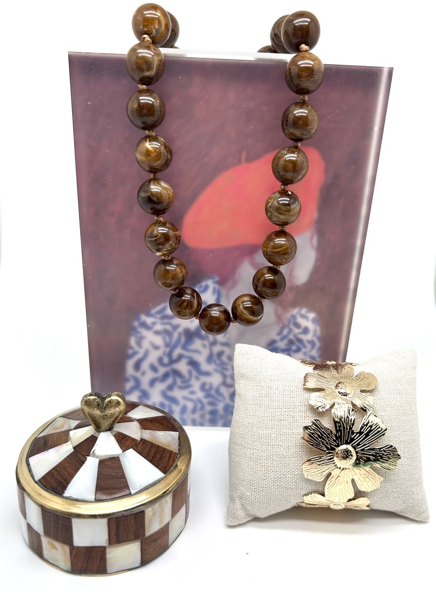 Bruine statement ketting met ronde kralen - ketting - statement ketting - ketting met kralen - ketting - ketting bruin - bruine ketting - bubble grote kralen ketting - brown necklace - necklace brown - statement ketting - Mystic ketting