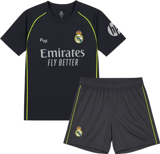 Maillot extérieur Real Madrid 25/26 - Taille 152 - Ensemble Sportswear - Boutique des supporters Real Madrid - Tenue de football - Tenue et Culottes - Vêtements de football - 100 % polyester