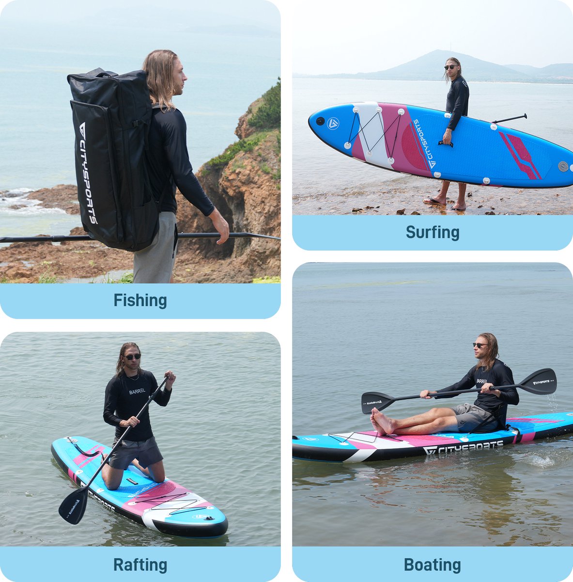CITYSPORTS SUP Board - Paddle Board - Opblaasbaar Paddle Board - Verstelbare Peddel - Complete Set - 320 cm - Max. 160 kg – foto 8
