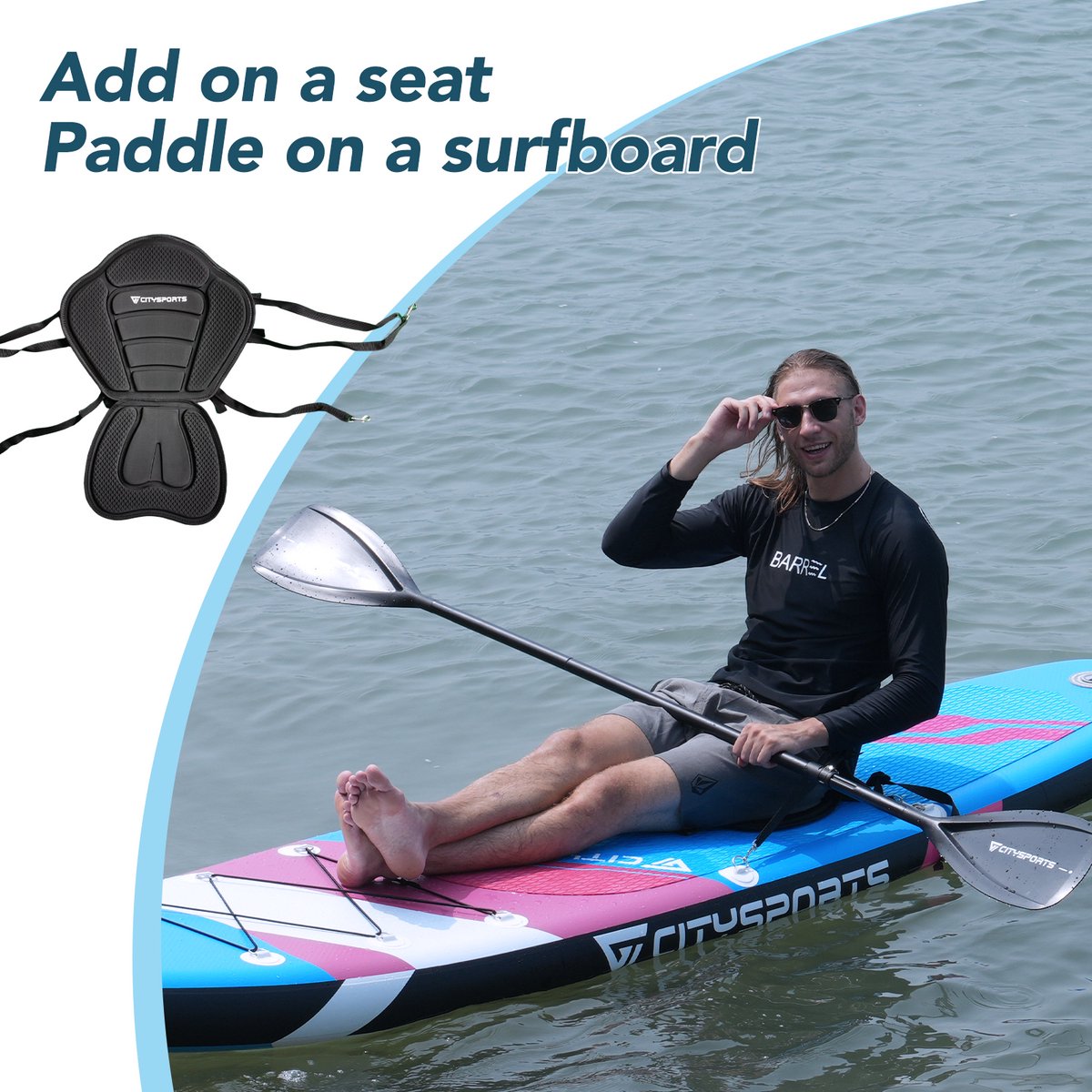 CITYSPORTS SUP Board - Paddle Board - Opblaasbaar Paddle Board - Verstelbare Peddel - Complete Set - 320 cm - Max. 160 kg – foto 3