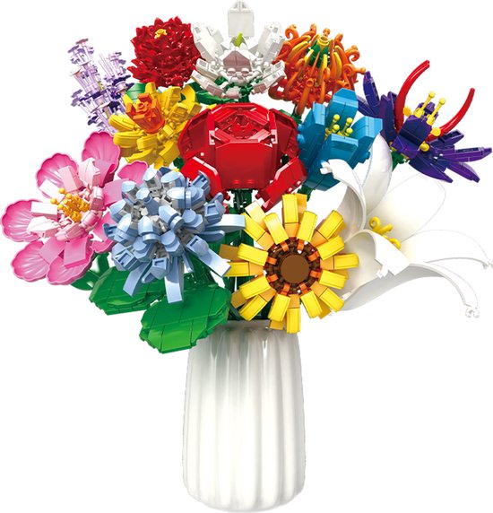 Bouwset bloemen - Botanical - Bouwstenen bloemboeket - Compatibel met lego - 1064 onderdelen