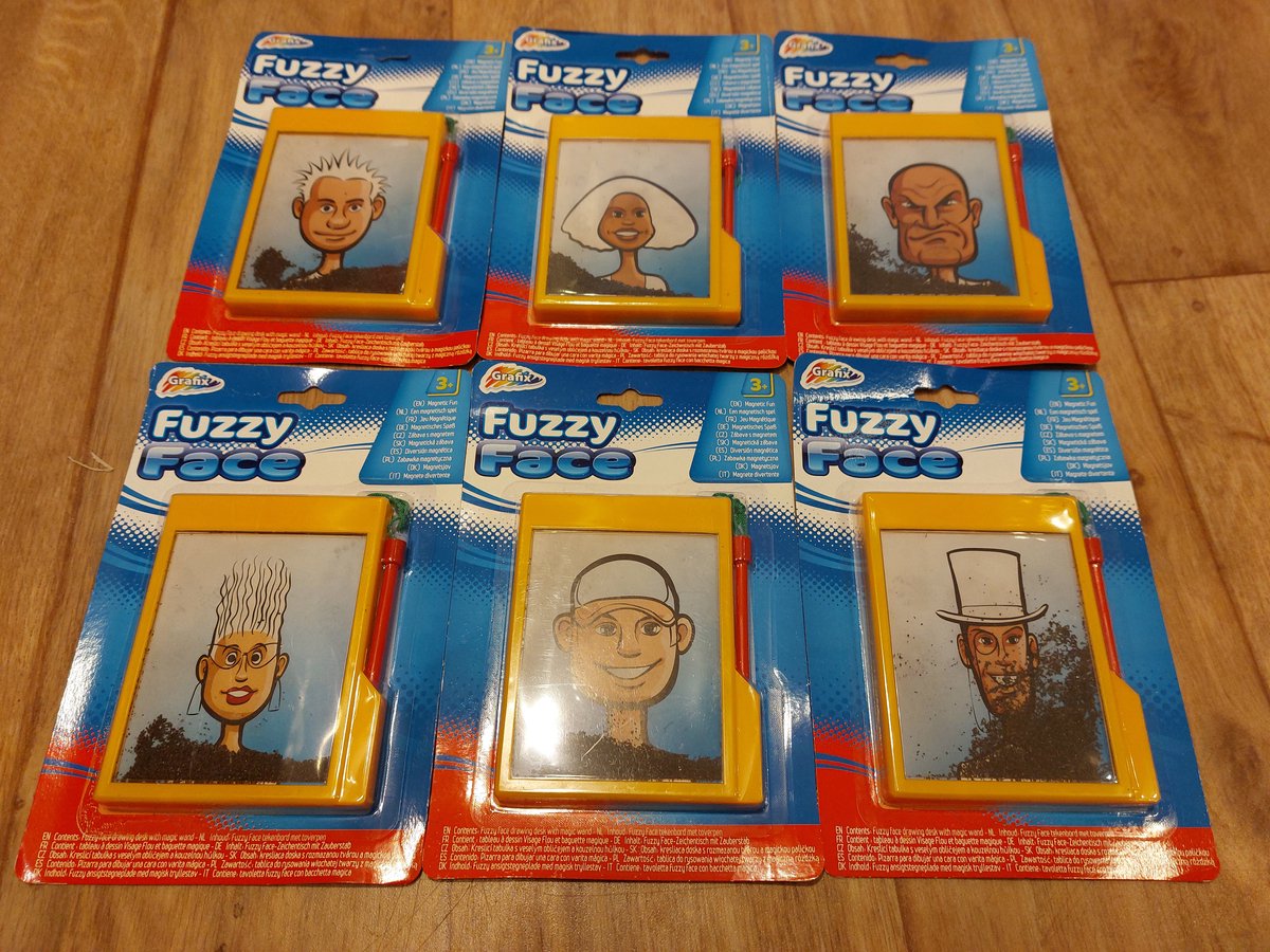6 STUKS | Magnetisch Fuzzy Face tekenbord spel (Traktatie / Uitdeelcadeau)