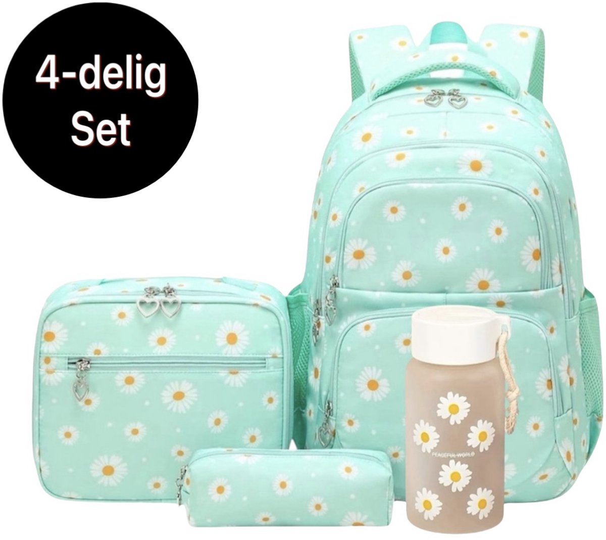 LYEAA Fashion rugzak met bloemenprint dames reizen bloem schooltas preppy bookbag, Little Flower