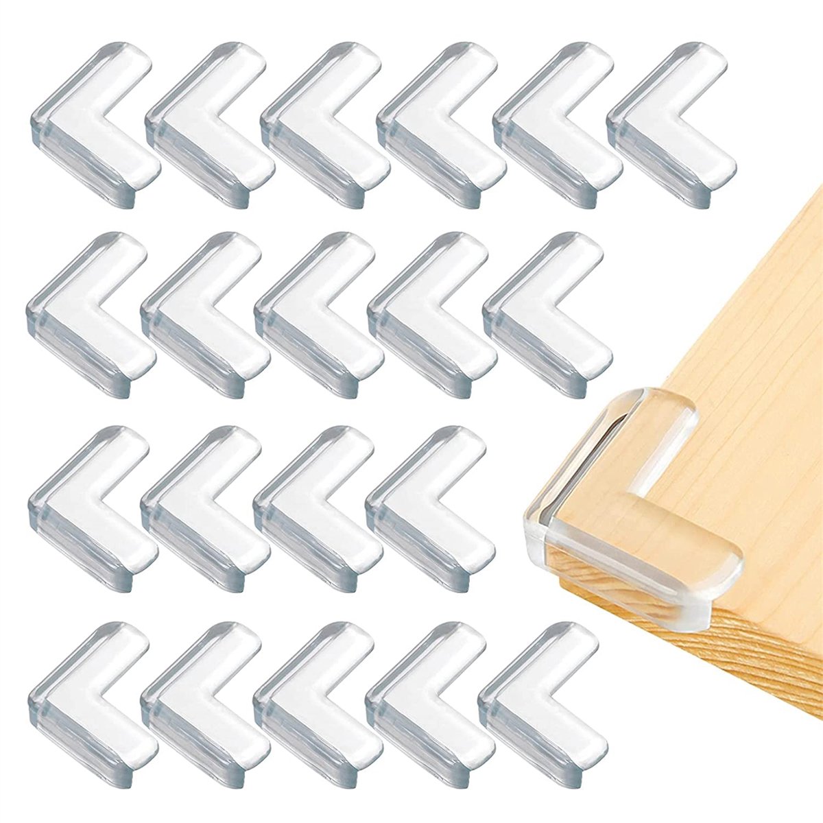 Transparante Baby Hoekbeschermers – 20 Stuks Zelfklevende Meubel Hoekbescherming, Veiligheid Tegen Scherpe Hoeken, PVC Veiligheidsbeschermers voor Kinderen en Baby’s