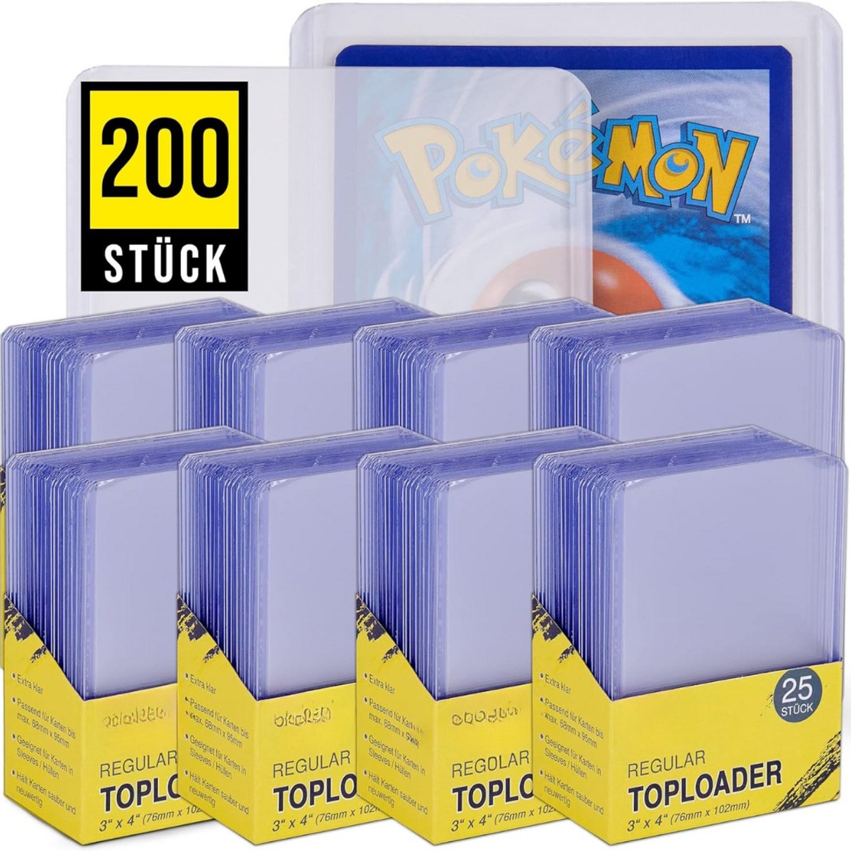 Toploader - Kaartenhouder - Trading cards bescherming - Pokémon kaarten opbergen - Verzamelaarsaccessoires - TCG kaarten - MTG - Sportkaarten - Kaartbescherming - Kaarten display - Kaarten bewaren