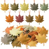 Decoration Automne En Bois 24 Pièces Pendentif Décoration Automne De Bois Deco Suspendre Colorée Nain Feuille D'Érable Citrouille Déco D'automne Intérieur Thanksgiving Decor