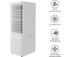 Sinji Air Cooler – Luchtkoeler met koelelement – 11L Waterreservoir – Water Airco – 3 Standen – Ventilator Toren – Wit