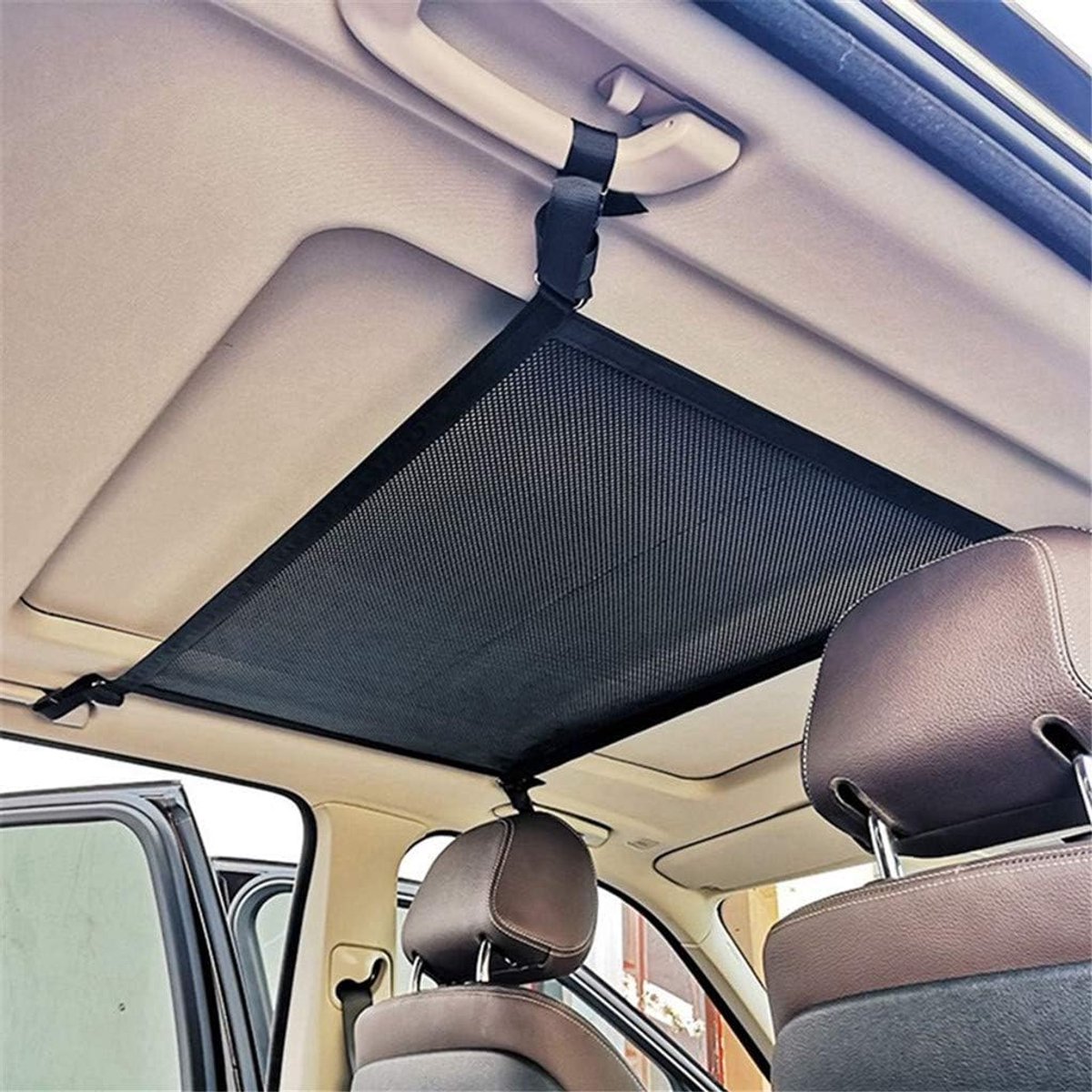 Image of 78 x 53 cm Auto plafond organizer dak opbergruimte hoge elastische envelop net, mesh zak interieur dak bagage nylon net tas SUV vrachtwagen