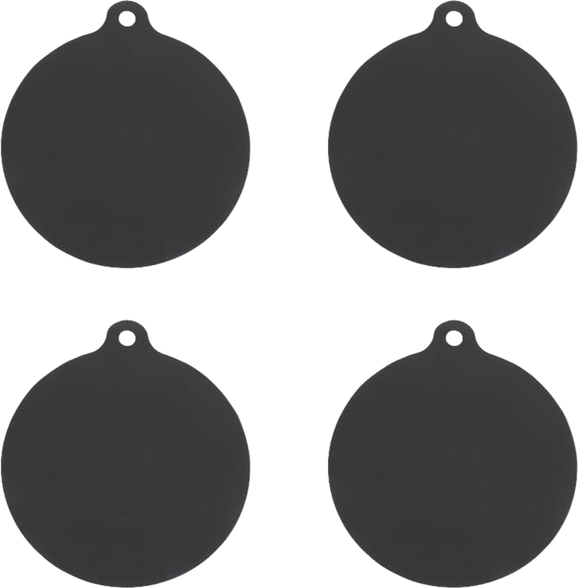 OUYLAF Inductie Beschermer - Inductie Matjes Rond - Panbeschermers - Inductiebeschermer - Onderzetters Pannen - Inductie Afdekplaat - Inductie Mat - Hittebestendig tot 230 ºC - 4 Stuks - Zwart