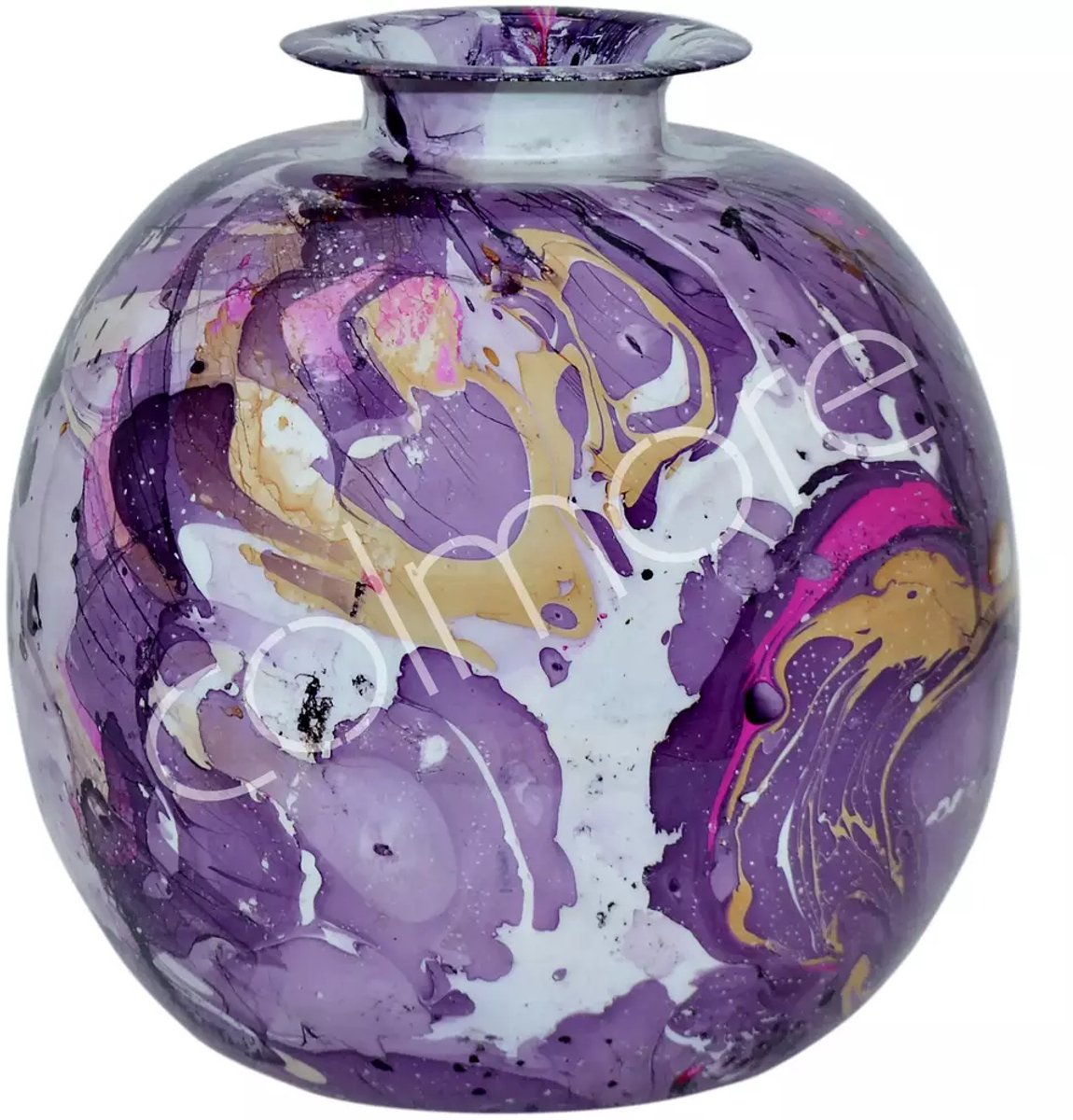 Colmore by Diga vaas-Iron lilac enamel-Ø35x35x35cm paars
