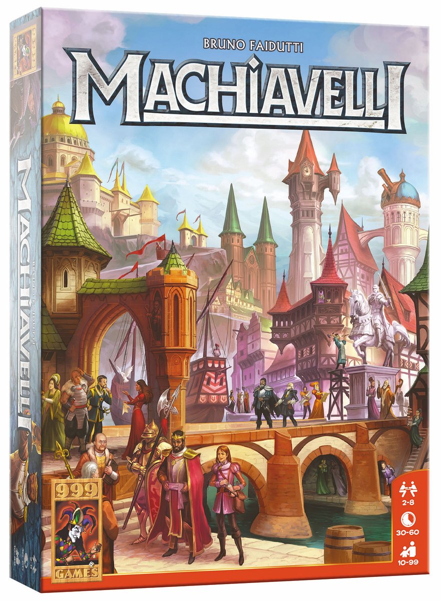 999 Games Machiavelli Refresh Nederlands, 2 - 8 spelers, 30 minuten, Vanaf 10 jaar