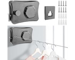 Uittrekbare waslijn - anti-doorhang-design - 5,1 meter - roestvrij staal