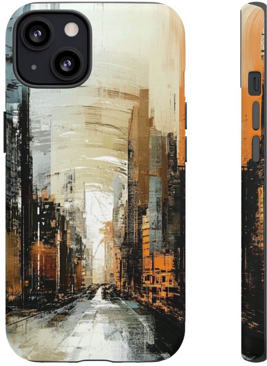 Abstracte Stedelijke Straatscène – Telefoonhoesje Geschikt voor iPhone 13