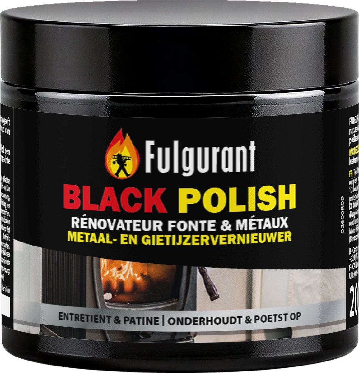 Fulgurant - Black polish cream / kachelpoets- Natuurlijk patina - Oplosmiddelvrij