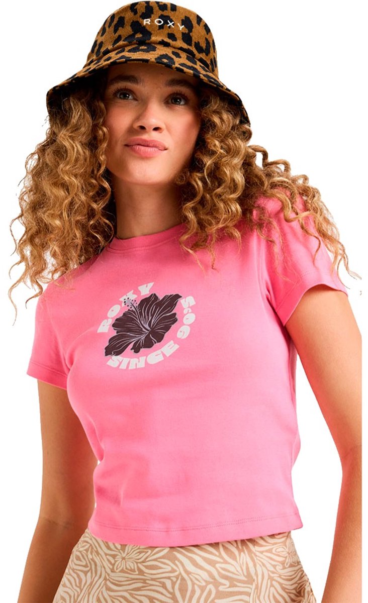 Roxy Beach Love Korte Mouw Top L Vrouw Roze