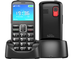 Senzo Z1 - Senioren Telefoon - 4G - SOS-knop - GSM - Senioren Mobiele Telefoon - Simlockvrij - Incl. Simkaart - Nederlandstalig
