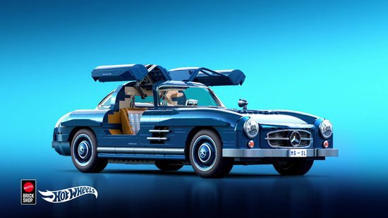 Mattel Brick Shop Hot Wheels - Mercedes-Benz 300 SL Raceauto