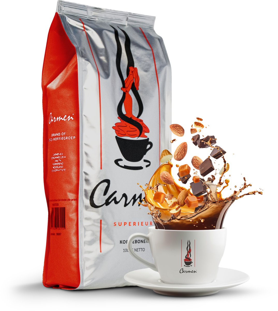 Carmen Superieur Koffiebonen – 100% Arabica Espresso – Spaans Recept – Medium Roast – Heerlijke Zwarte Koffie – Barista Kwaliteit – 1 kg