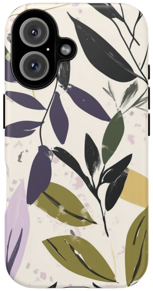 Gestileerd Botanisch Bladerenpatroon – Telefoonhoesje Geschikt voor iPhone 16