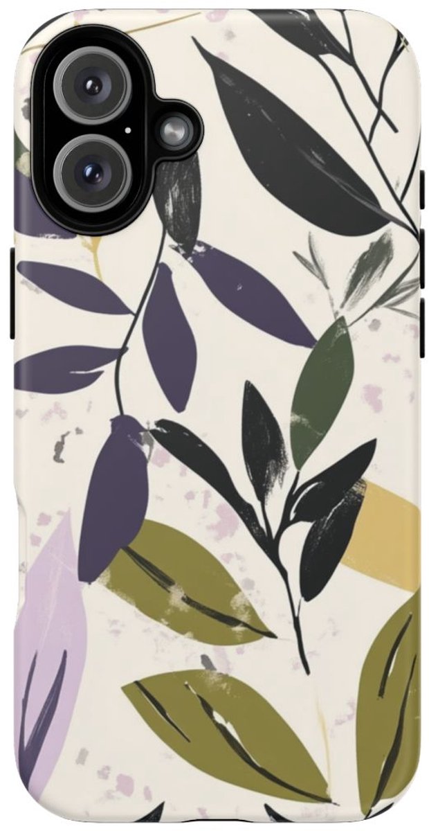 Gestileerd Botanisch Bladerenpatroon – Telefoonhoesje Geschikt voor iPhone 16 Plus