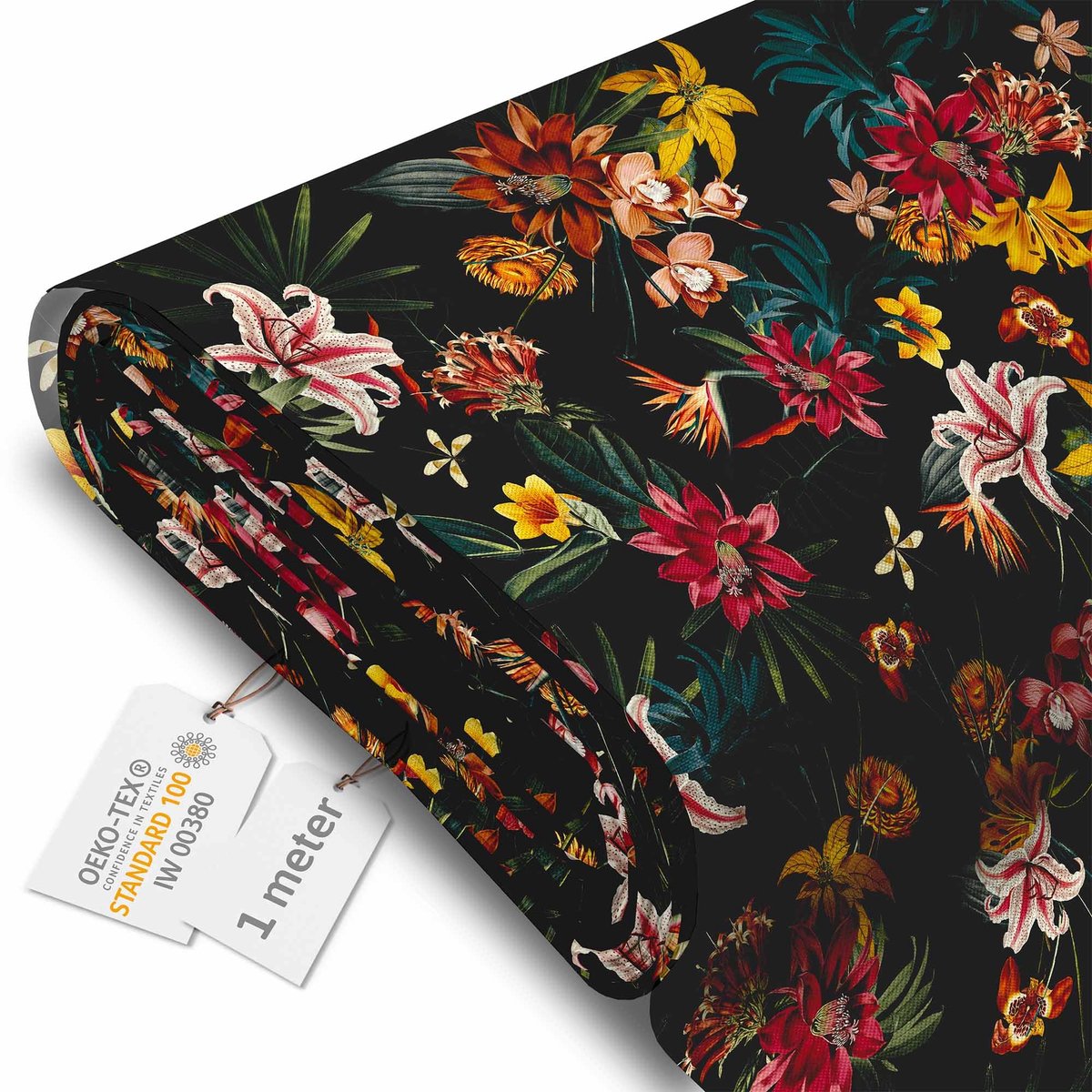DreamRoots Canvas Waterdicht - Meubelstof per meter 160 cm breed - Waterafstotende stof 220 g/m2 600D - Luifelstof Waterdicht per meter Dark Jungle 1M