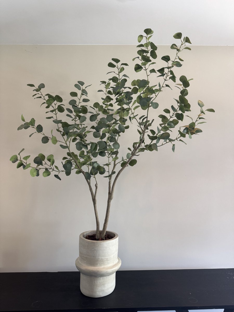 Zijden Eucalyptus Plant – Kunstplant – 155 cm – Grijsgroen – Onderhoudsvrij