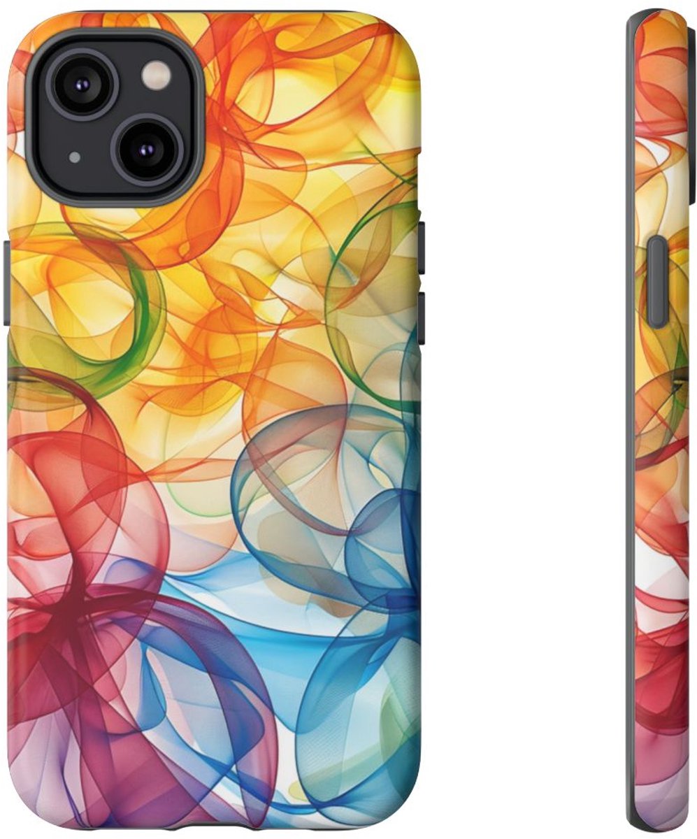 Kleurrijke Abstracte Vloeibare Vormen – Telefoonhoesje Geschikt voor iPhone 14 Plus
