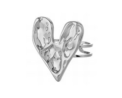 Luxxie statement ring-hart ring zilver-stainless steel ring-kado voor haar -kerst kado-