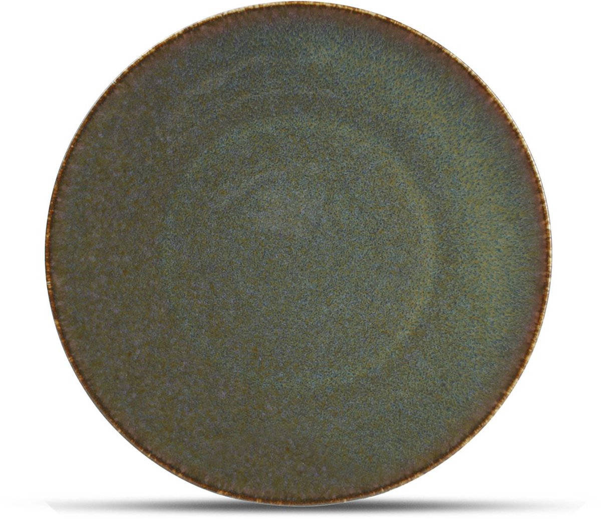 BonBistro Plat bord - dinerbord - 25cm groen Cirro (set van 4)